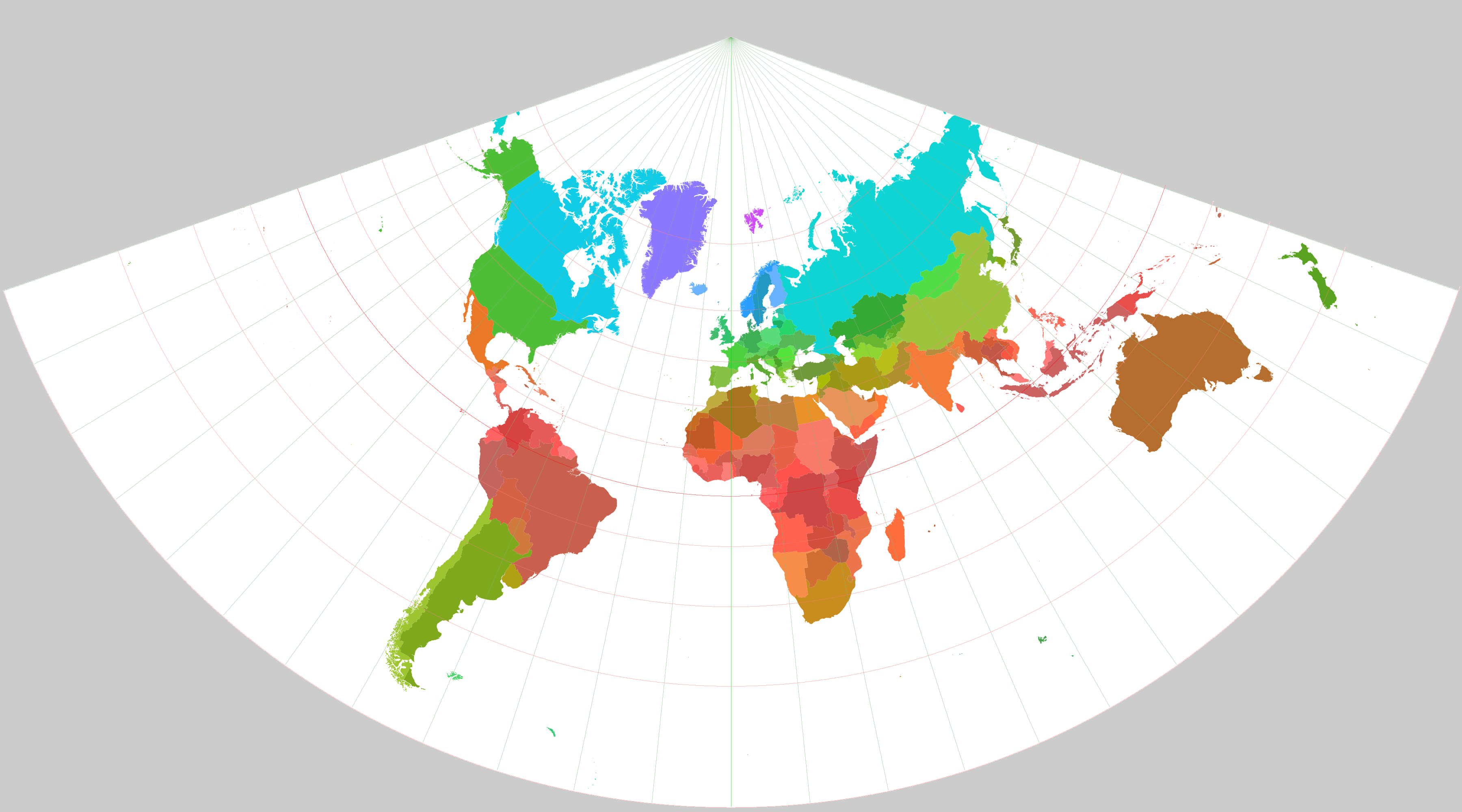 Lambert conformal conic map example